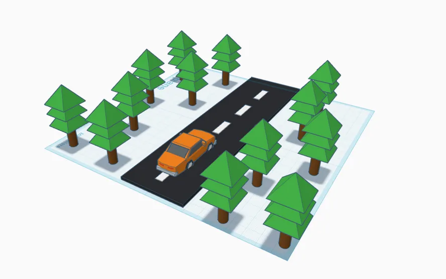 Low-poly Forest Drive