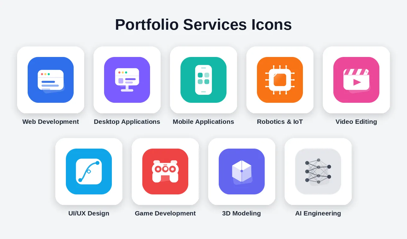 Portfolio Services Icons Redesign